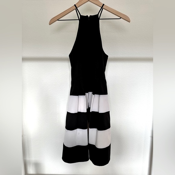 B Darlin Striped Skater Dress 👗 - Picture 4 of 6